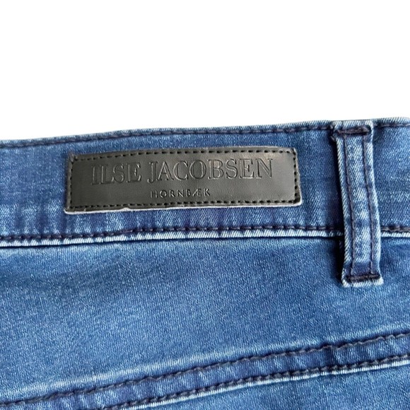 Ilse Jacobsen Sidney 107 Stretch Skinny Leg Jeans Zip Hem Dark Wash Sz 28 - Picture 8 of 12